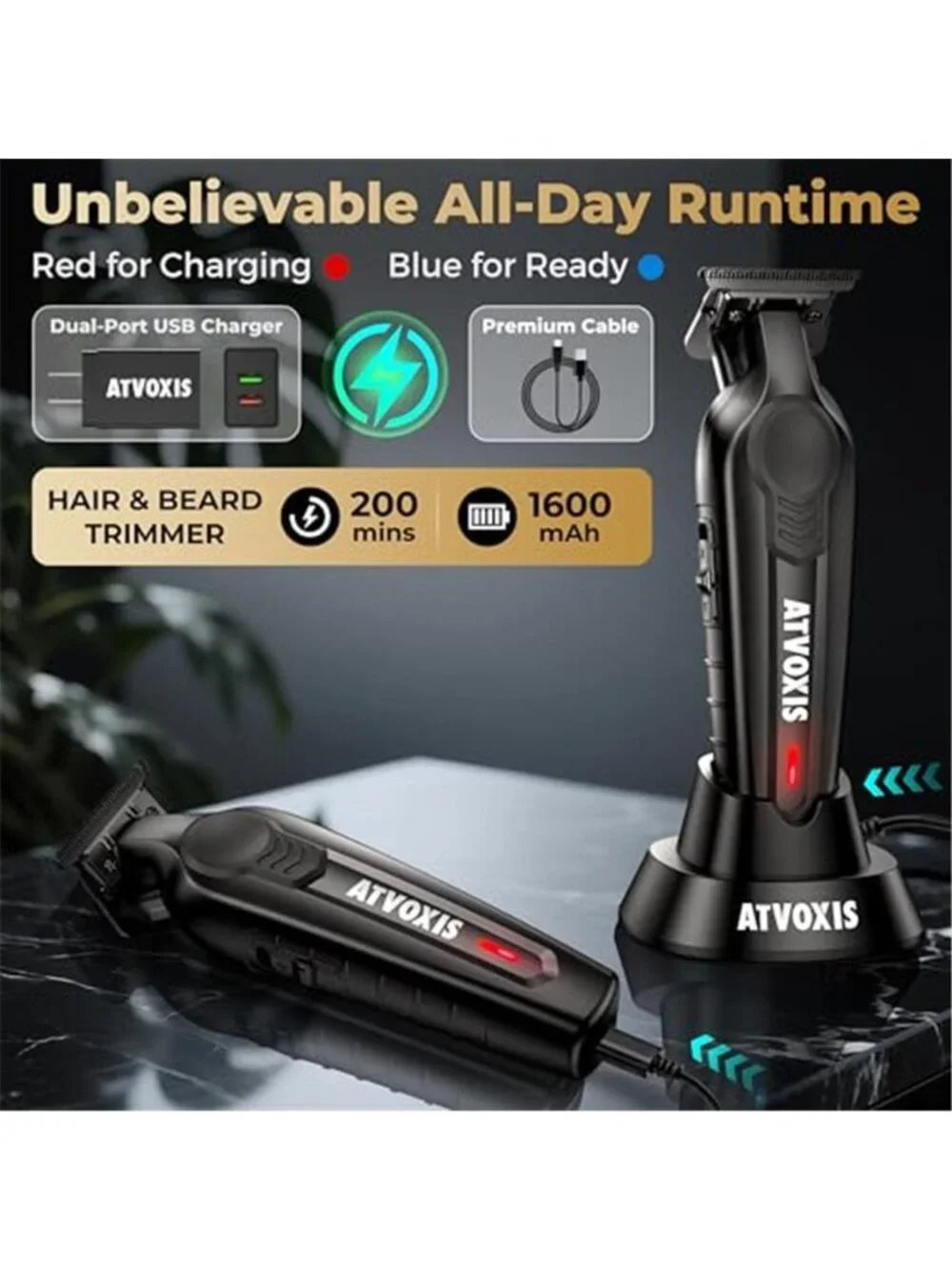 Hair Trimmer for Men, Trimmers for Barbers, Zero Gapped T Liners Clippers